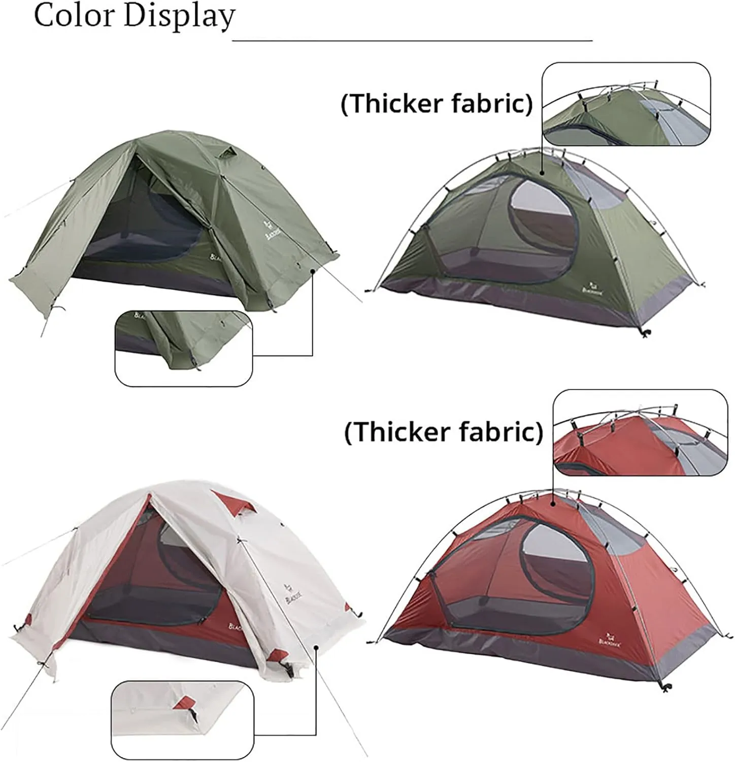 4 Season Ultralight Camping Tent, Backpacking Tent, 2 People Double Layer All Weather Easy Setup Tents for Outdoor Survival, Hiking, Backpack Travel, Mountaineering