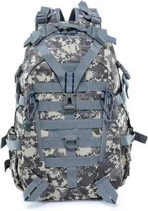 40L Camping Backpack Men's Travel Bags Tactical MOLLE Reflective Climbing Rucksack Hiking Fishing(ACU)