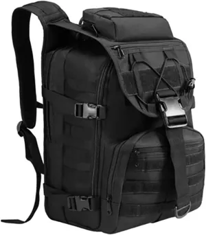 40L Hiking Backpack, Military Tactical Backpack, Army Assault Bag, Waterproof Outdoor Sports Camping Travel Rucksack (Black)