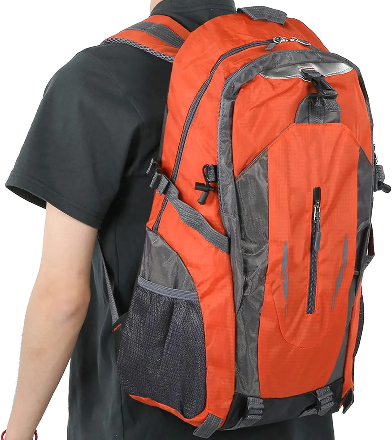 40L Hiking Backpack, Waterproof Lightweight Cam Backpack, Backpack Shoulder Bag for Outdoor Climbing Cam Hiking(Orange)