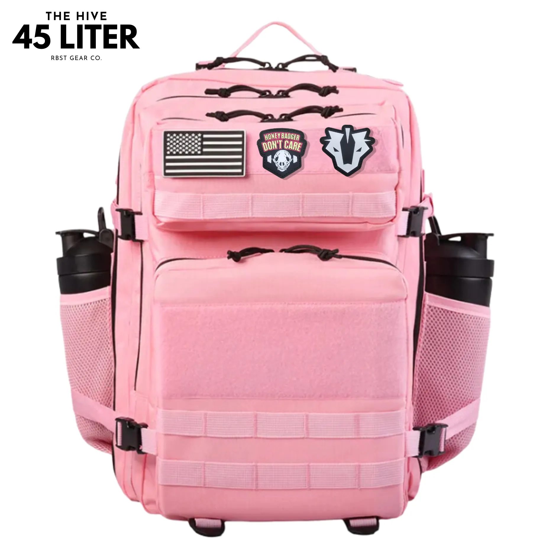45L Tactical Backpack – Pastel Pink - Rugged & Versatile