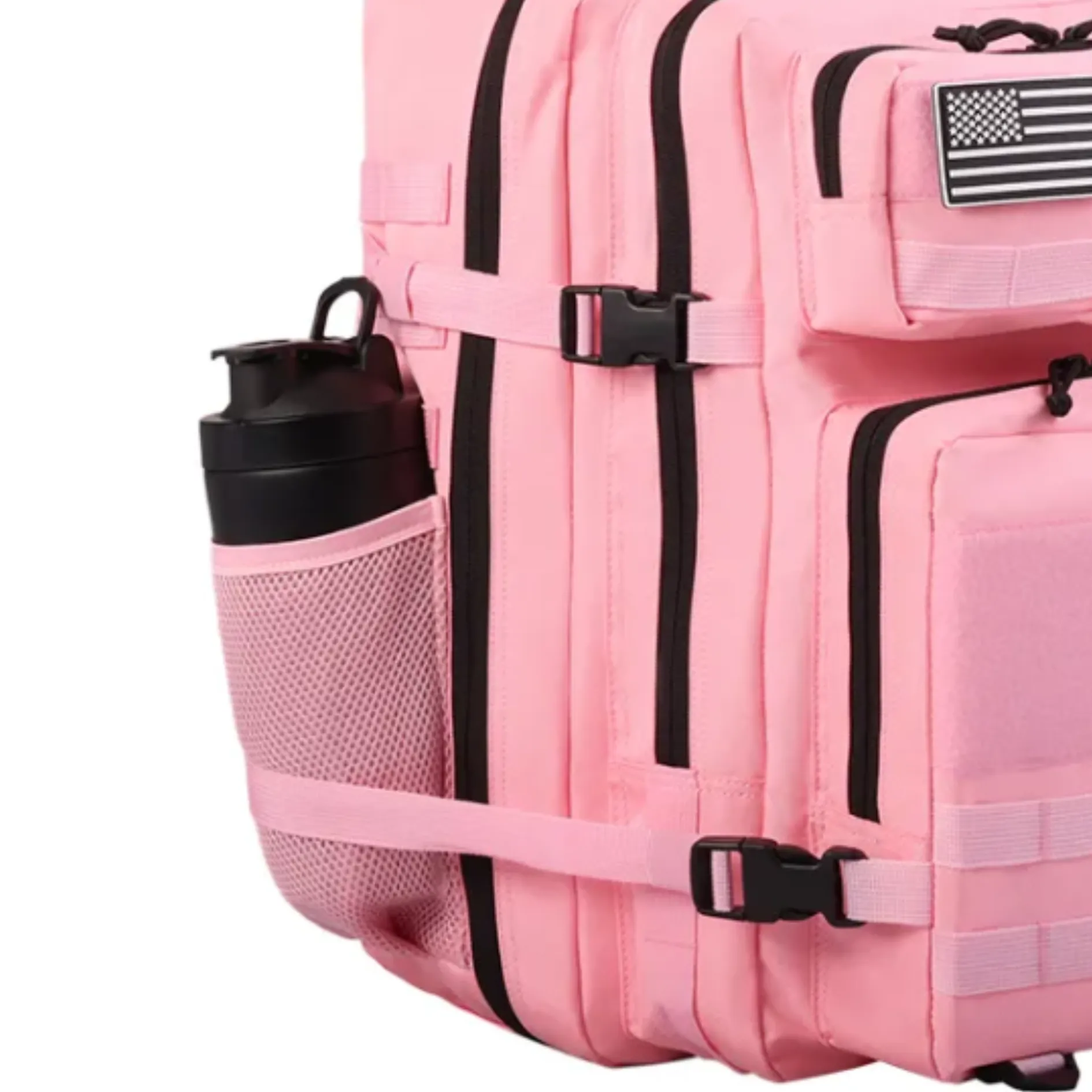 45L Tactical Backpack – Pastel Pink - Rugged & Versatile