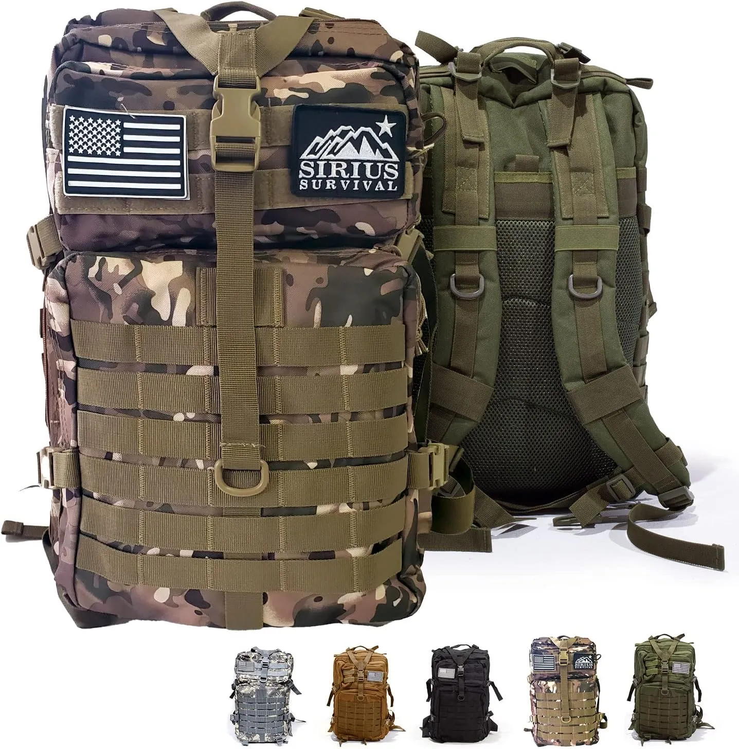 50L Expeditionary Tactical Backpack - Large Molle Bag
