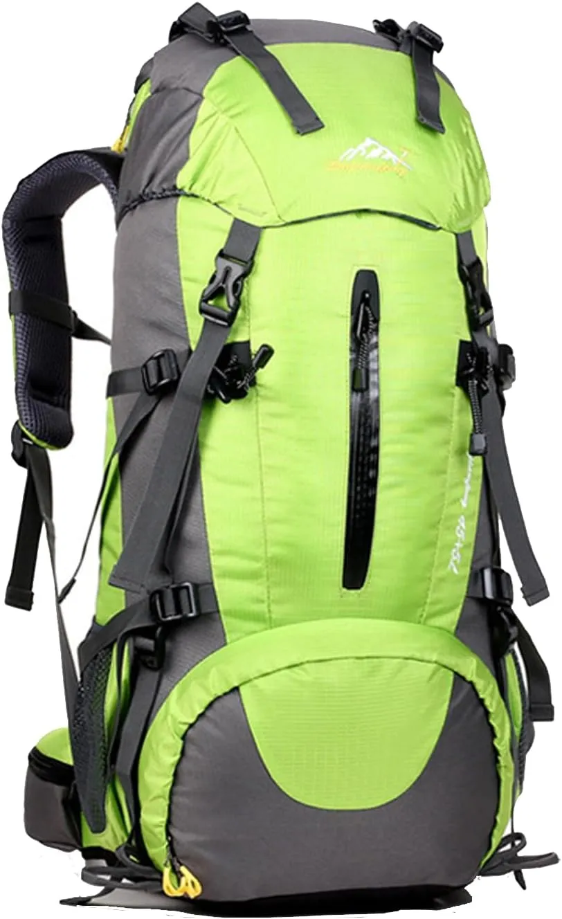 50L Hiking Backpack Waterproof Lightweight With Rain Cover,Outdoor Sport Daypack For Men Women Climbing Camping Touring