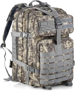50L Sturdy Nylon Waterproof Fishing Hunting Backpack Outdoor Military Rucksacks Tactical Sports Camping Hiking Bags (ACU)