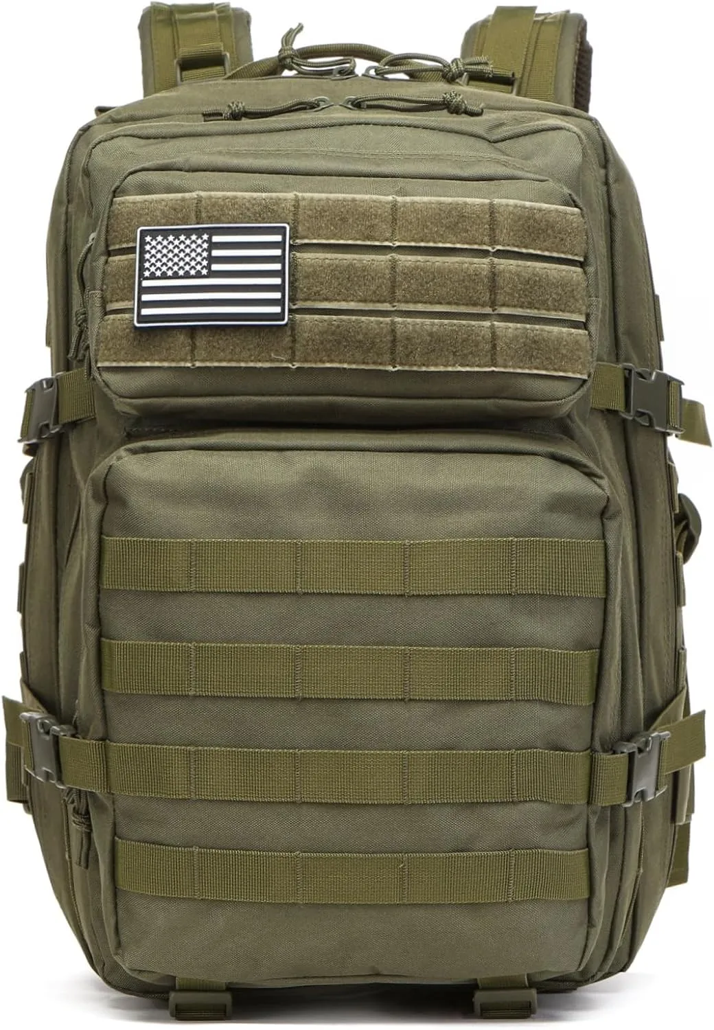 50L Sturdy Waterproof Fishing Hunting Bag Outdoor Military Tactical Sports Fitness Camping Hiking GYM Bag Backpacks (Green)