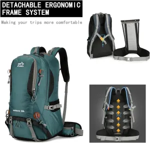 50L Waterproof Internal Frame Backpack-Ideal for Outdoor hiking, Camping and mountain-climbing