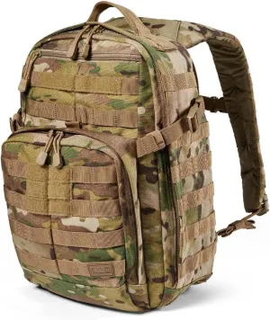 5.11 Tactical Backpack, RUSH 12 2.0 Military Survival Molle Back Pack with Laptop Compartment, Small, 24L, Multicam, Style 56562ABR