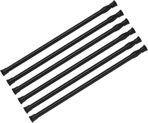 6 Pcs Spring Tension Curtain Rod 28-48 Inches Adjustable Expandable Pressure Black Curtain Tension Rods for Kitchen, Bathroom, Window,Home