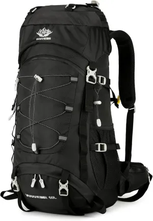 60L Large Capacity Camping Backpack Waterproof Backpacking Mountaineering Backpack for Hiking Travel,waterproof backpack
