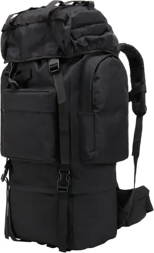 65 liters camping trekking military tactical backpack travel backpack hunting backpack (黑色)