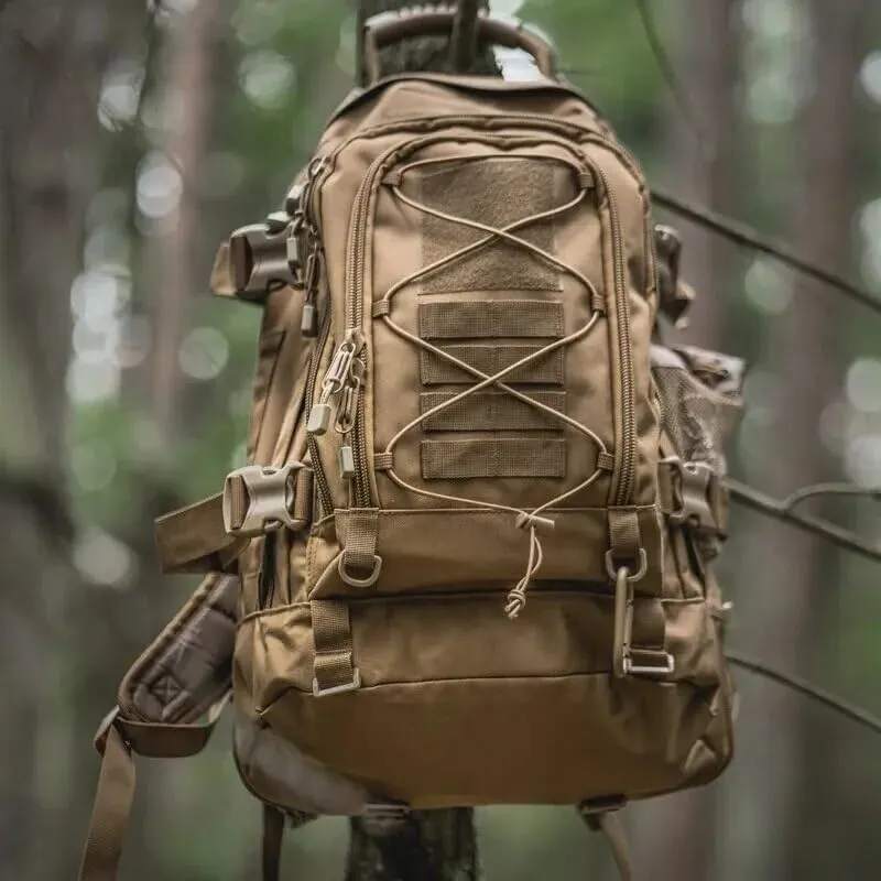 65L Military Tactical Backpack Army Molle Assault Rucksack Men Backpacks Travel Camping Hunting Hiking Bag (camo 2)