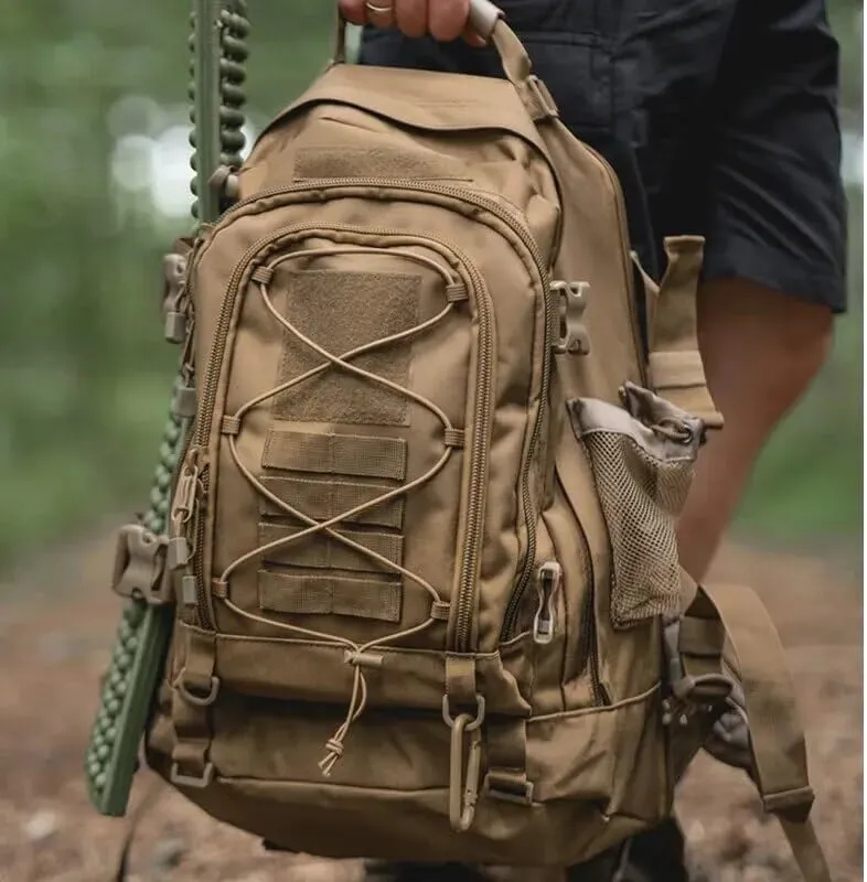 65L Military Tactical Backpack Army Molle Assault Rucksack Men Backpacks Travel Camping Hunting Hiking Bag (camo 2)
