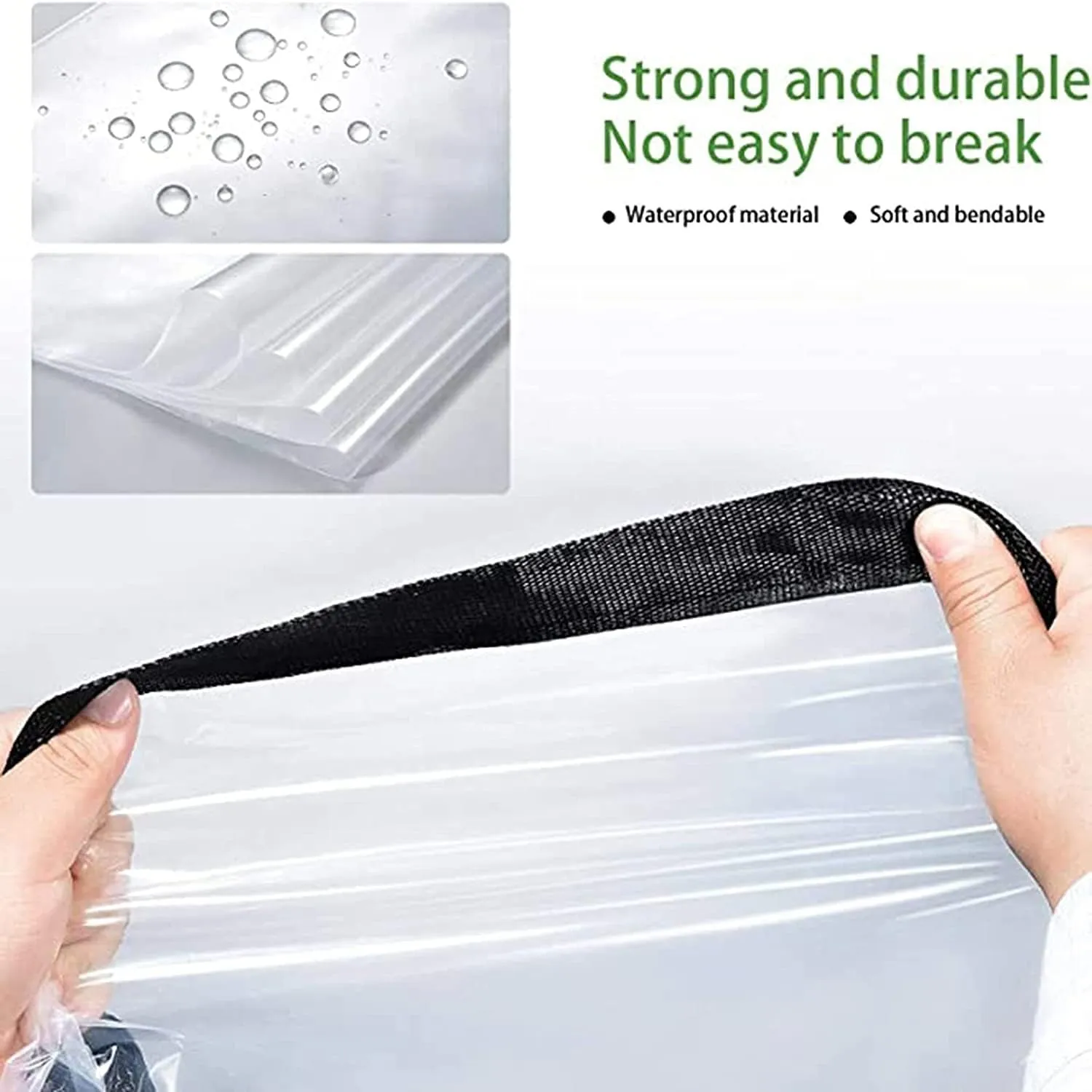 7 * 10ft 7 * 13ft 10 * 10ft Poly Tarpaulin Tarps Transparent,Thickened Tear Resistant,Outdoor Garden Rainproof Covering,Clear Greenhouse Heavy Duty Tarp(7x10 ft(2x3m))