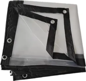 7 * 10ft 7 * 13ft 10 * 10ft Poly Tarpaulin Tarps Transparent,Thickened Tear Resistant,Outdoor Garden Rainproof Covering,Clear Greenhouse Heavy Duty Tarp(7x10 ft(2x3m))