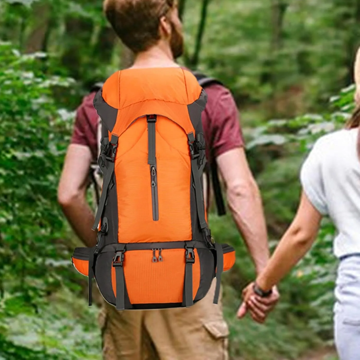 70L Hiking Backpack - 70L Padded Foldable Hiking Backpack | Camping Gear Daypack | Outdoor Sports Mountaineering Bag | Ergonomic Breathable Rucksack with Adjustable Shoulder Straps for Trekking