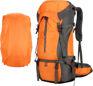 70L Hiking Backpack - 70L Padded Foldable Hiking Backpack | Camping Gear Daypack | Outdoor Sports Mountaineering Bag | Ergonomic Breathable Rucksack with Adjustable Shoulder Straps for Trekking