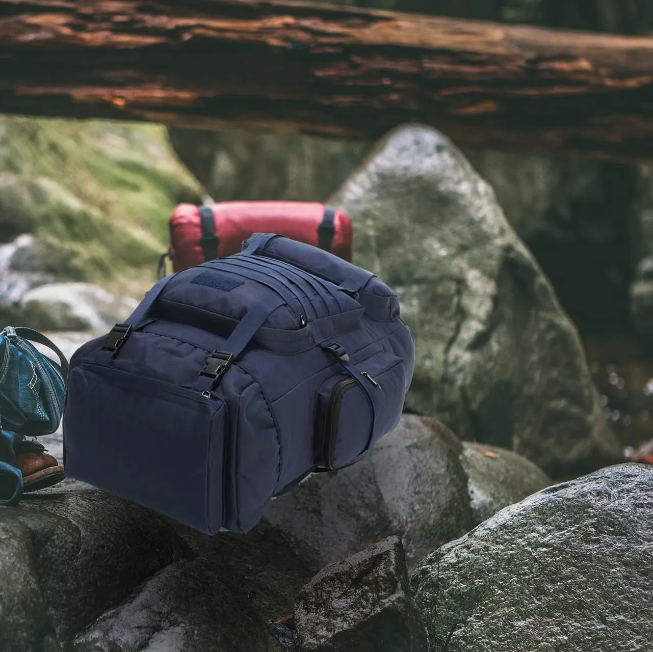70L Hiking Backpack for Men Waterproof Military Camping Rucksack Travel Daypack