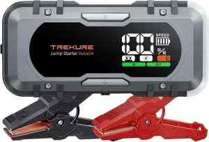 8-in-1 Car Battery Jump Starter 7000A Peak 65W Fast Charging Portable Car Battery Jumper Starter Portable (All Gas/10L Diesel) Jump Box with Extended Jumper Cables