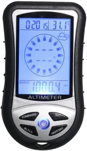 8 in 1 Digital Compass Barometer Thermometer Multifunction Digital Altimeter Handheld Outdoor Meter Device