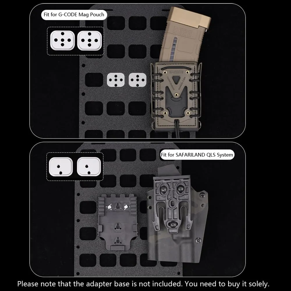 8x12.5inch Tactical MOLLE Organizer Platform for IFAK Pouch Gun Holster, Rigid Molle Panel Portable Insert Backpack Hunting Attachment