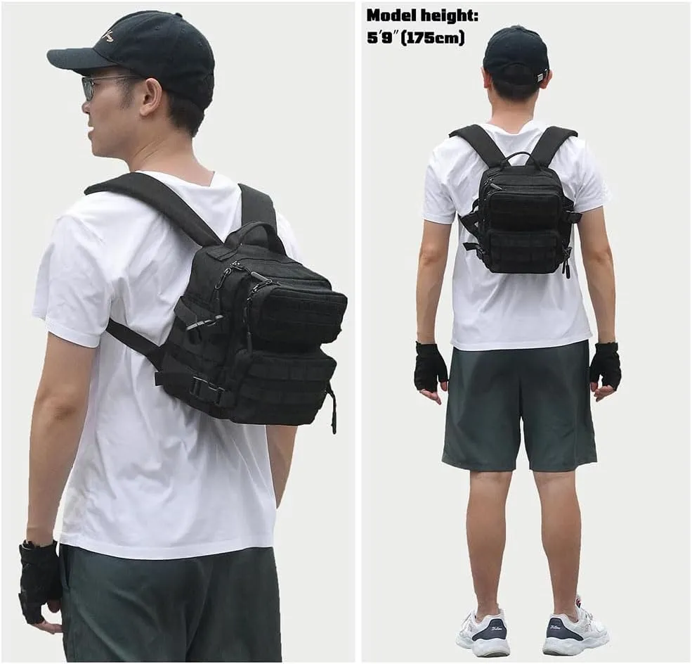 9L Mini Backpack for Men and Women, Small Backpack for Gym Hiking Travel Sports Running (Khaki)
