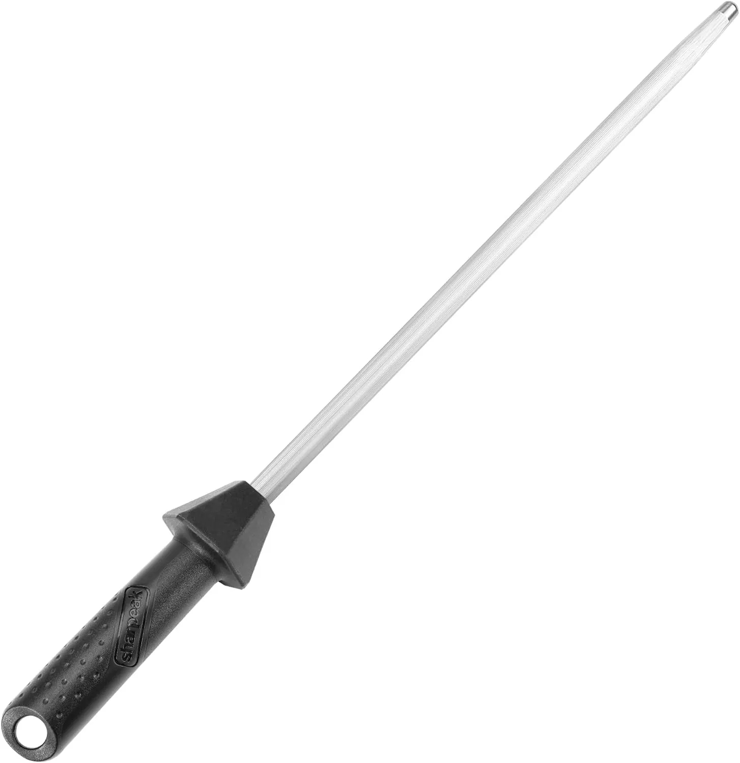 (a brand of SHARPAL) 108S 17.5-Inch/Rod L. 12-Inch Sharpening Steel Knife Sharpener Rod with Built-in Angle Guides Kitchen Knives Honer Knife Steel Honing Rod Chaira Para Cuchillos HRC 65