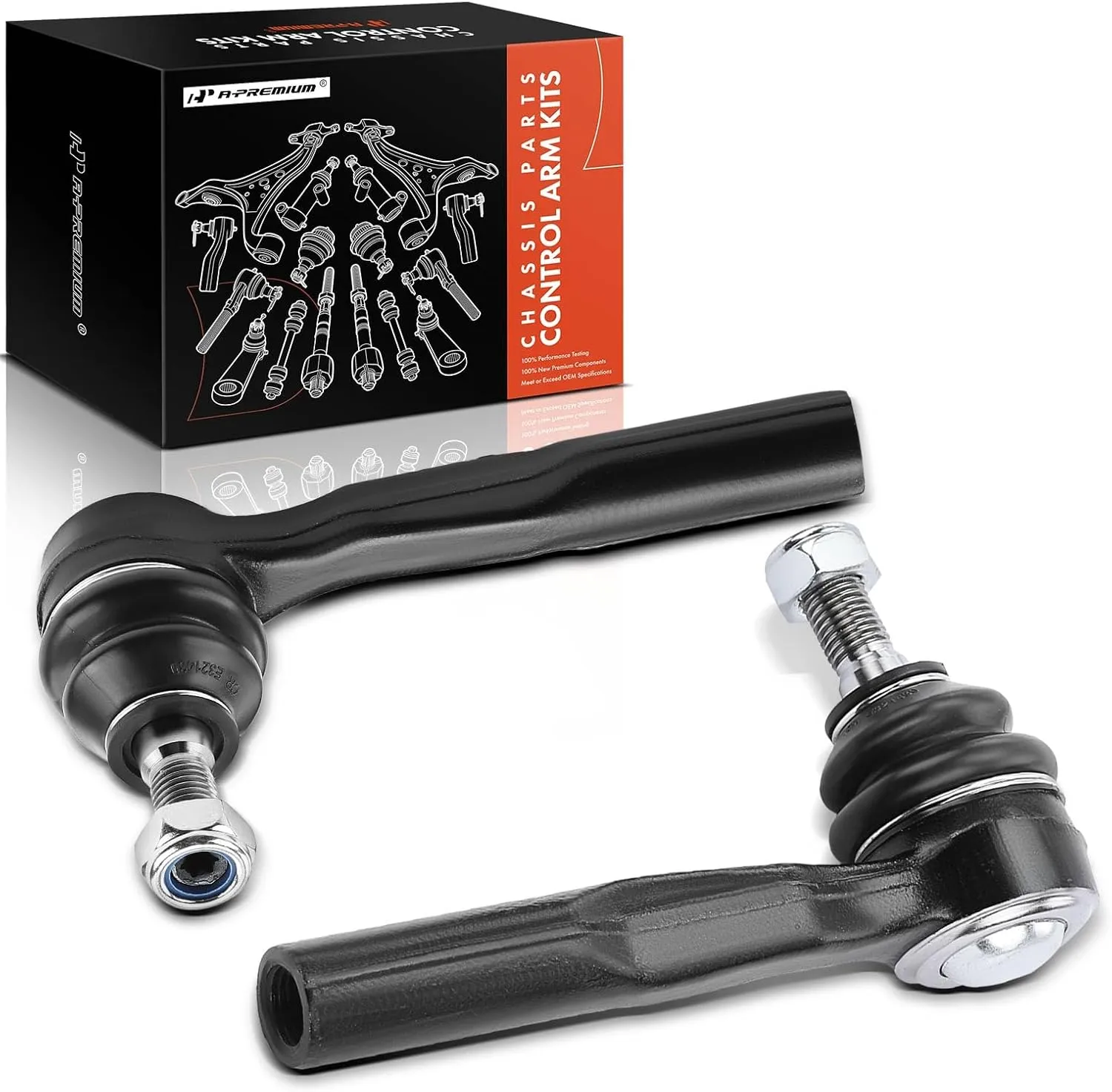 A-Premium 2 x Front Outer Tie Rod Ends, Compatible with Saturn Astra 2008-2009