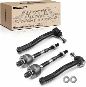 A-Premium Set of 4, Front Inner & Outer Tie Rod End Kit, Compatible with Chevrolet Aveo 2004-2011, Aveo5 2006-2011, Pontiac G3 2010, G3 Wave 2009, Wave 2005-2008, Wave5 2007, Suzuki Swift  2004-2010