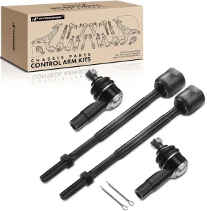 A-Premium Set of 4, Front Inner & Outer Tie Rod End Kit, Compatible with Chevrolet Sprint 1989-1991, Geo Metro 1989-1997, Pontiac Firefly 1989-1991, Suzuki Swift 1990-1995