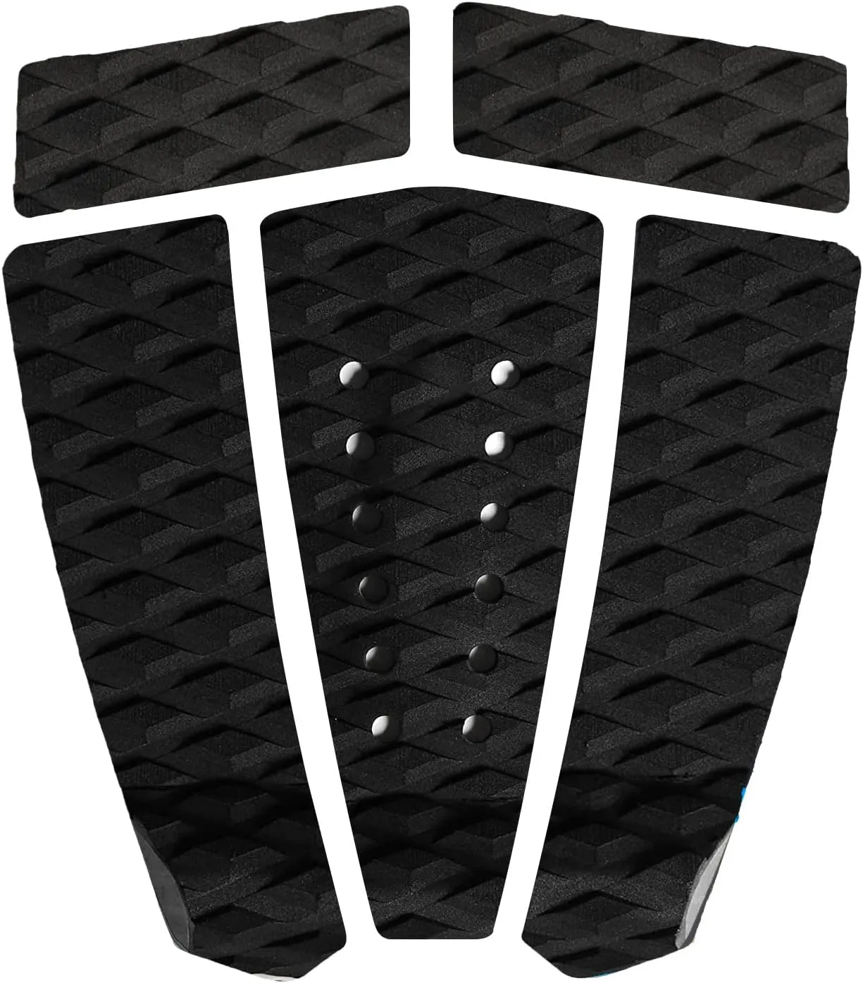 Abahub 3 Piece EVA Surfboard Deck Traction Pads with Kicker for Stomp Skimboards, Surf Boards, Funboard, Fish Board, Black/Blue/Green/Gray/Orange/Pink/White/Wine Red