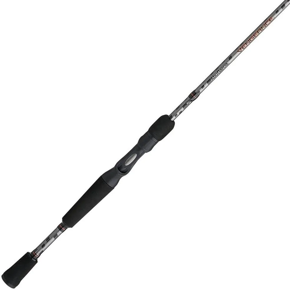 Abu Garcia Vengeance Casting Fishing Rod, 1-Piece Graphite Fishing Rod for Freshwater or Saltwater Fishing, Shock Absorbing Tip