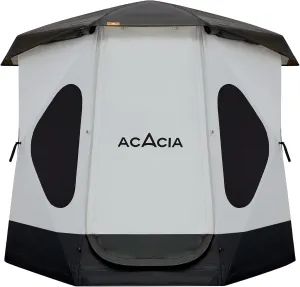 ACACIA Camping Tent, Pop Up Camping Tent with 8 Windows and Footprint, Waterproof Windproof Easy Setup Hub Tent for Family Camping, Hiking and Glamping