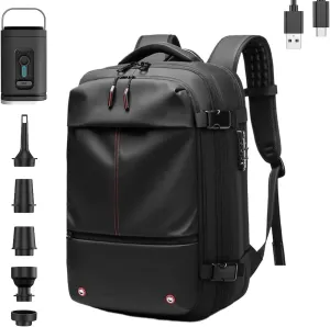 Aeropack Backpack, 60L Vacuum Compression Backpack Travel with Pump Waterproof, Air Vacuum Sealed Backpack Travel (Black)