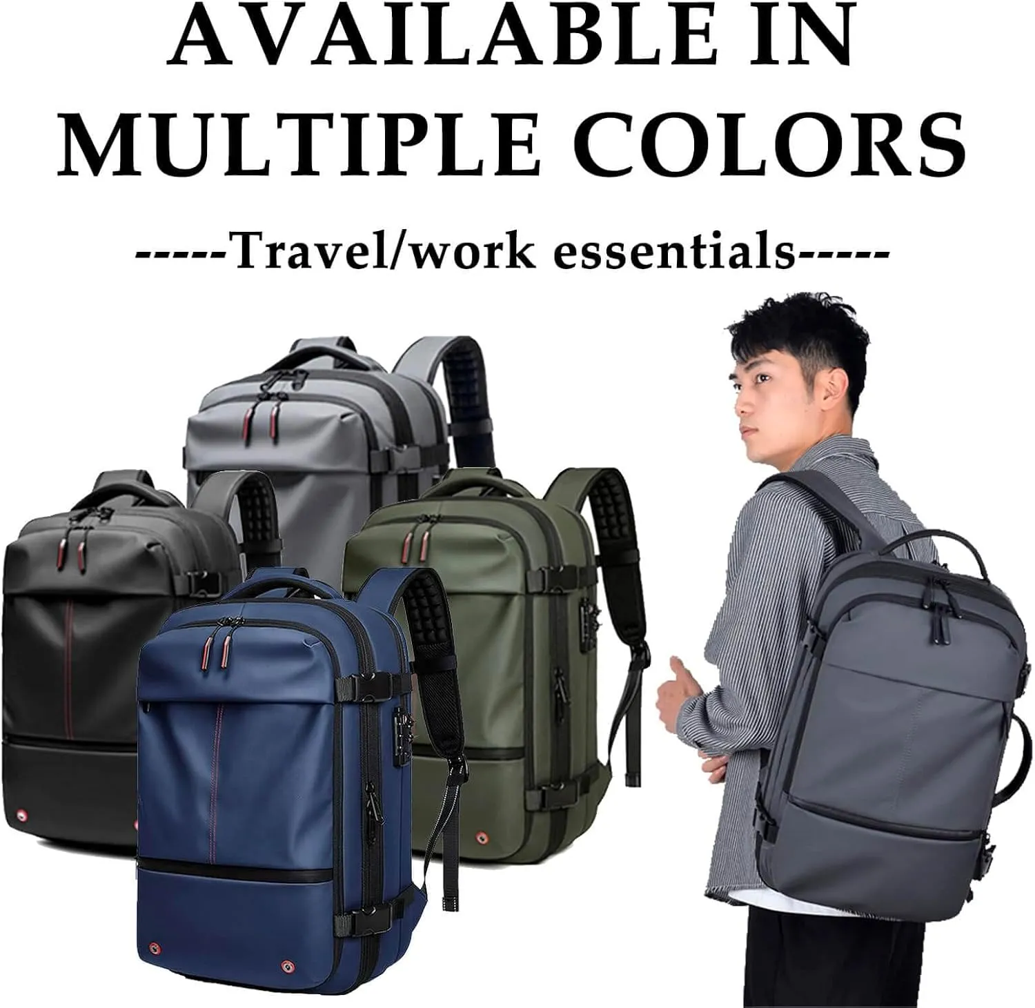 Aeropack Backpack, 60L Vacuum Compression Backpack Travel with Pump Waterproof, Air Vacuum Sealed Backpack Travel (Black)