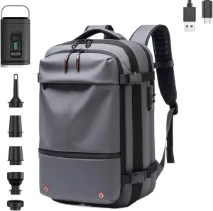 Aeropack Backpack, 60L Vacuum Compression Backpack Travel with Pump Waterproof, Air Vacuum Sealed Backpack Travel (Gray)