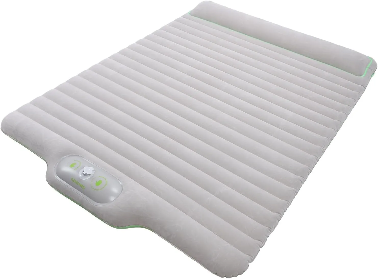 Air Mattress Travel Bed Sleeping Pad, Inflatable Sleeping Pad for Camping, Thickened Surface Built in Pillow, for Home Camping SUV Truck RV Tent (Gray)