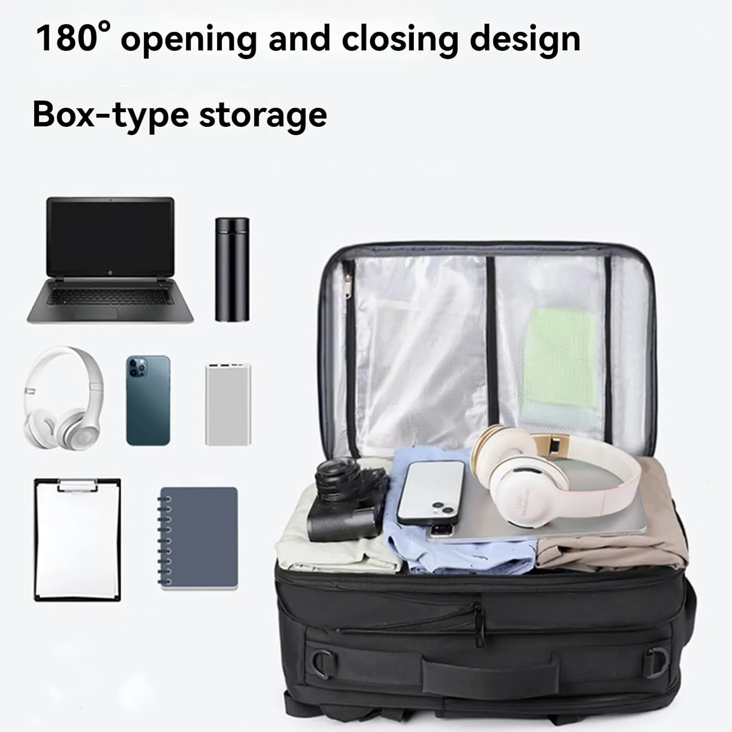 Airback Backpack, Travel Backpack with Vacuum System, Expandable Backpack with Vacuum Compression (Style B,One Size)