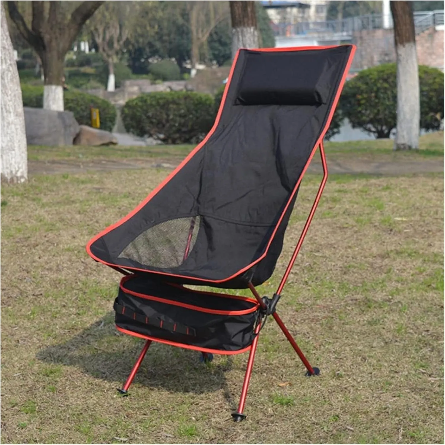 AISHANBAIHUODIAN Folding Fishing Chair Backrest Beach Chairs Lightweight Camping Hiking Seat Garden Ultralight Office Home Furniture BBQ Stool (Color : 34x23.5cm)