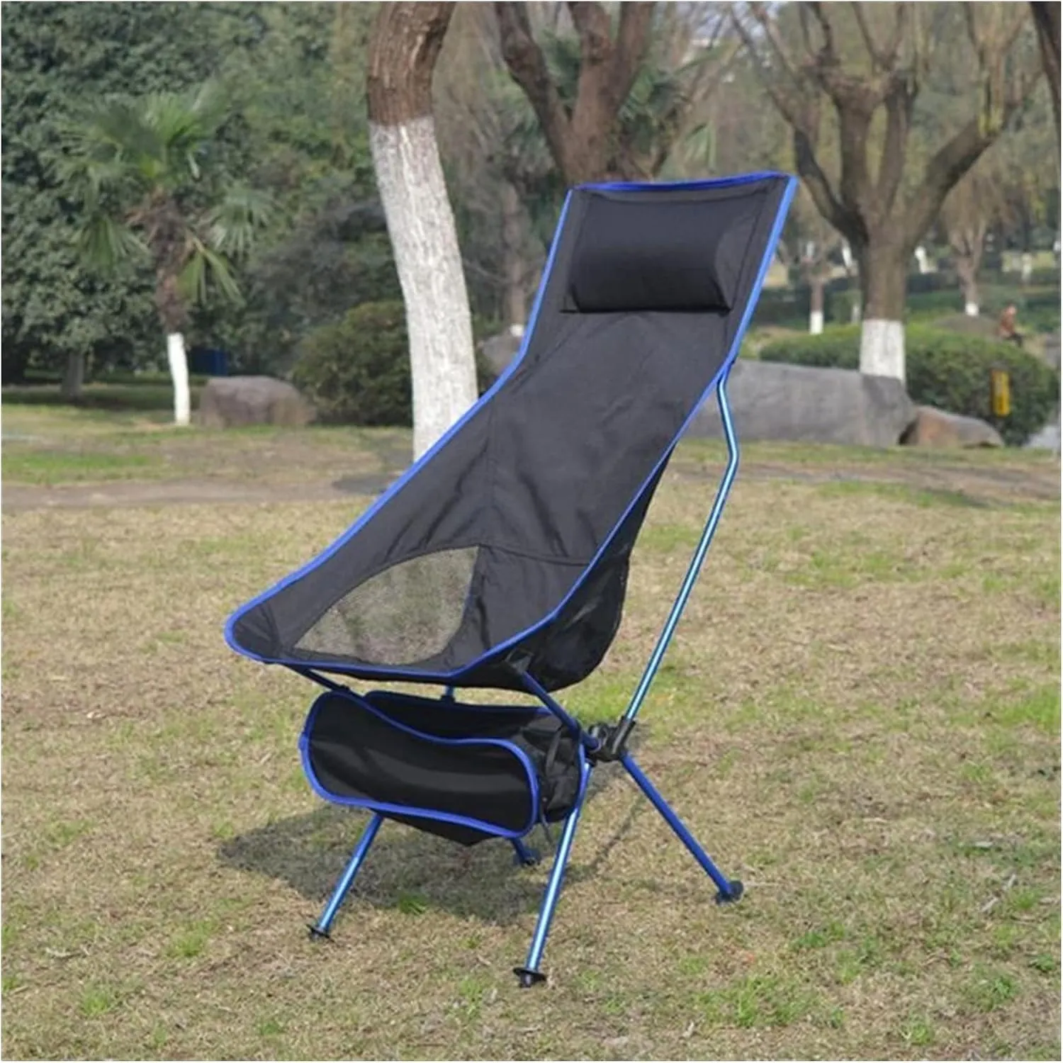 AISHANBAIHUODIAN Folding Fishing Chair Backrest Beach Chairs Lightweight Camping Hiking Seat Garden Ultralight Office Home Furniture BBQ Stool (Color : 34x23.5cm)