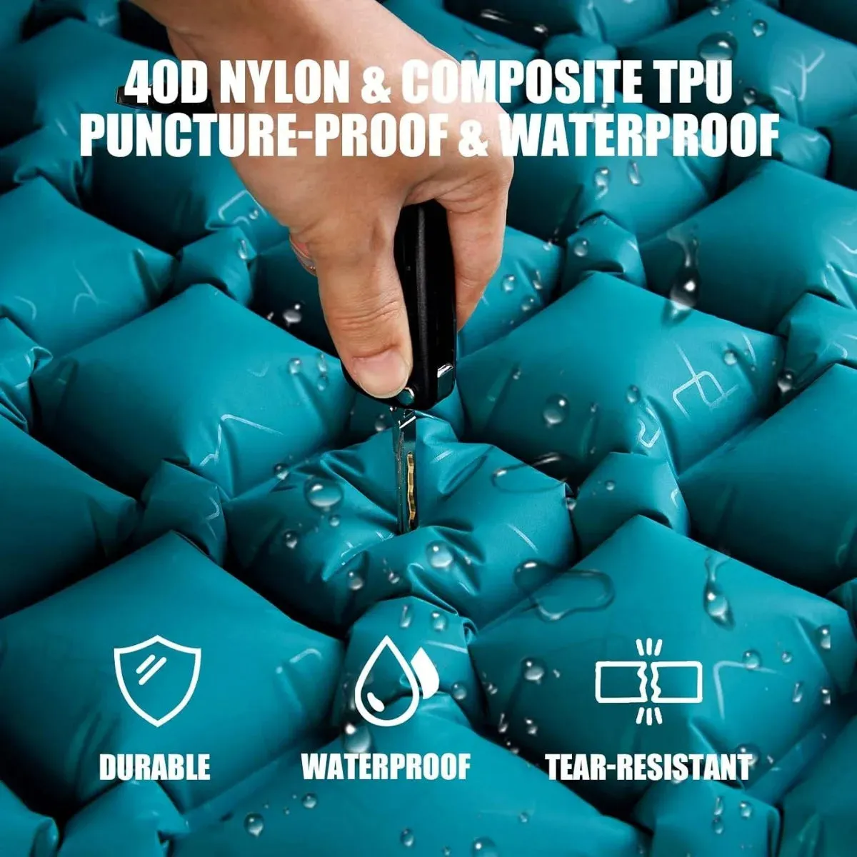 AKSOUL Ultralight Self-Inflating Camping Sleeping Pad with Foot Pump