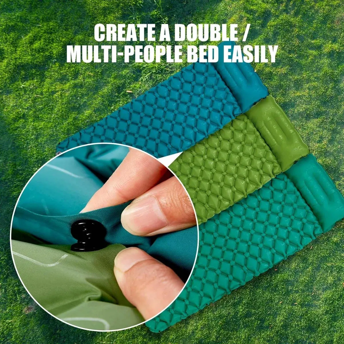 AKSOUL Ultralight Self-Inflating Camping Sleeping Pad with Foot Pump