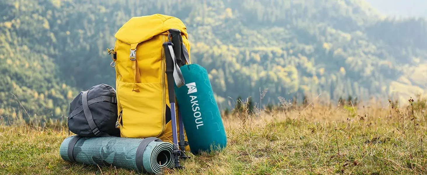 AKSOUL Ultralight Self-Inflating Camping Sleeping Pad with Foot Pump