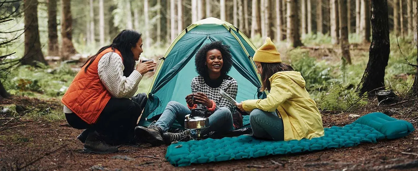 AKSOUL Ultralight Self-Inflating Camping Sleeping Pad with Foot Pump