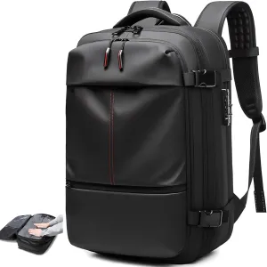 Alepeak Vacuum Backpack with Anti Theft Lock,Air Vacuum Backpack Travel,Transactione Backpack,60L Expandable Air Vacuum Backpack for Travel with Pump for Compression (Black,No Air Pump)