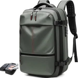 Alepeak Vacuum Backpack with Anti Theft Lock,Air Vacuum Backpack Travel,Transactione Backpack,60L Expandable Air Vacuum Backpack for Travel with Pump for Compression (Green,No Air Pump)