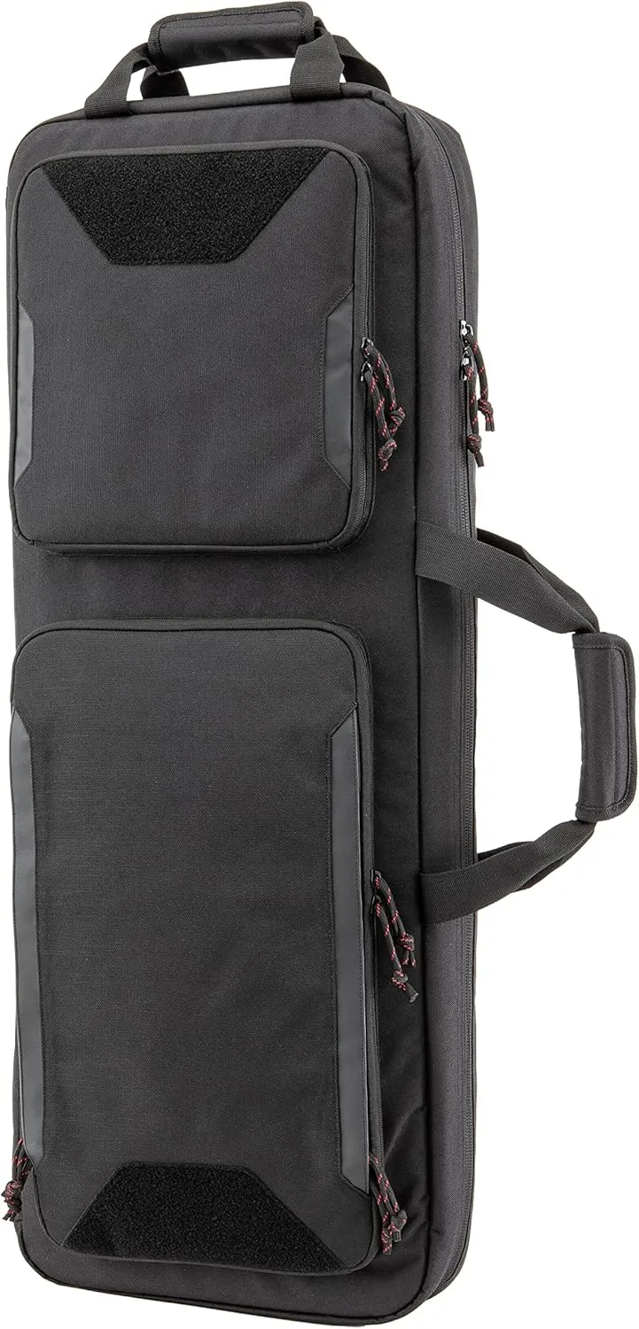 Allen Company Tac-Six 34" Lockable Ghost Vertical Tactical Gun Case, Backpack Straps & Conceal Carry Pocket, Black