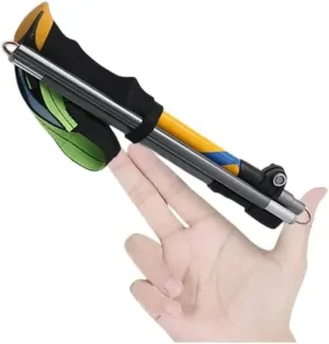 Aluminum Alloy Folding Ultralight Outdoor Hiking Stick Alpenstocks Climbing Poles