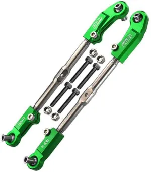 Aluminum   Stainless Steel Adjustable Front Steering Tie Rod for Arrma 1:8 KRATON 6S / RC Talion 6S / Outcast 6S / Electric Talion 6S / Notorious 6S / KRATON 6S V5 / Notorious 6S V5 - Green