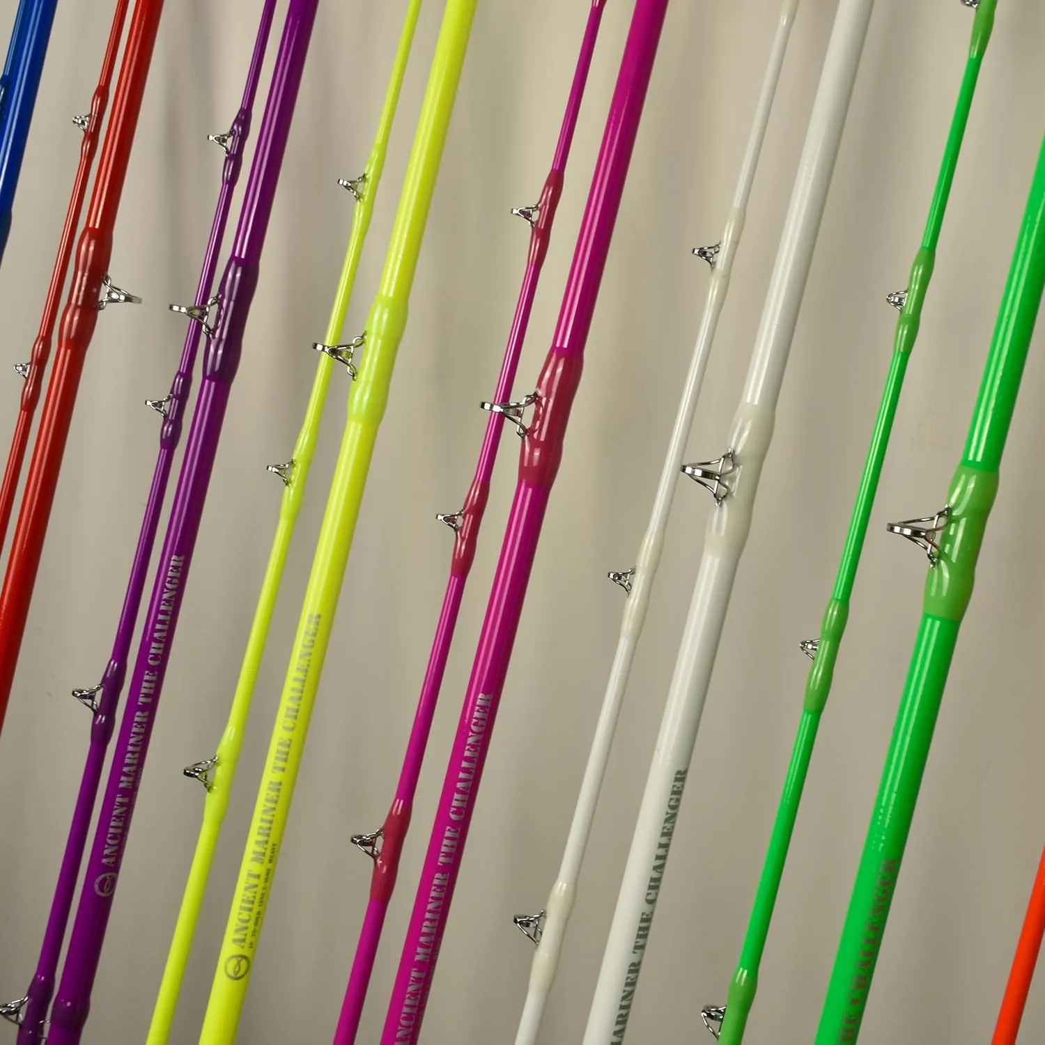 ANCIENT MARINER Catfish Fishing Rods 10' Two-Piece Glow in The Dark Ancient Mariner The Challenger Casting Rod, Heavy